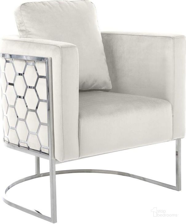 The appearance of Bregan Cream Velvet Chair 0qb24388741 designed by Furnique in the modern / contemporary interior design. This cream velvet piece of furniture  was selected by 1StopBedrooms from Bregan Collection to add a touch of cosiness and style into your home. Sku: 691Cream-C. Product Type: Chair. Image1