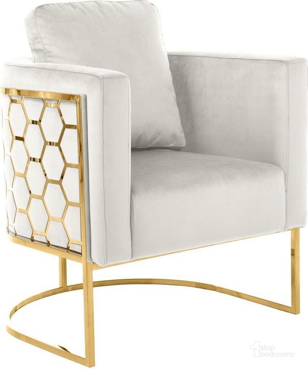 The appearance of Bregan Cream Velvet Chair 0qb24388753 designed by Furnique in the modern / contemporary interior design. This cream velvet piece of furniture  was selected by 1StopBedrooms from Bregan Collection to add a touch of cosiness and style into your home. Sku: 692Cream-C. Product Type: Chair. Image1