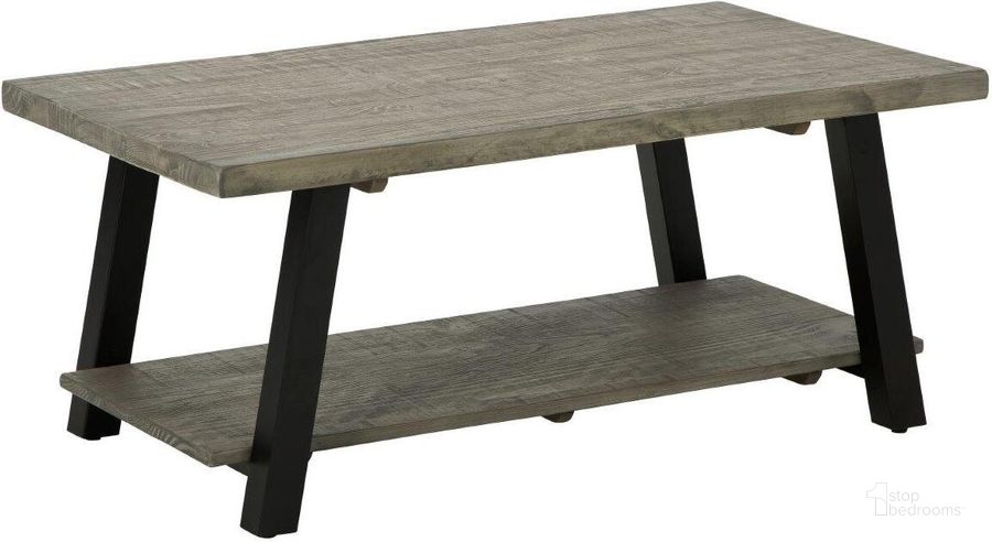 The appearance of Brennegan Gray And Black Rectangular Cocktail Table designed by Signature Design by Ashley in the transitional interior design. This gray and black piece of furniture  was selected by 1StopBedrooms from Brennegan Collection to add a touch of cosiness and style into your home. Sku: T323-1. Material: Wood. Product Type: Cocktail Table. Image1