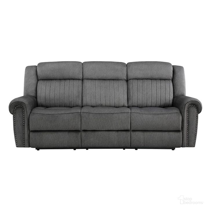 The appearance of Brennen Power Double Reclining Sofa In Grey designed by Homelegance in the traditional interior design. This grey piece of furniture  was selected by 1StopBedrooms from Brennen Collection to add a touch of cosiness and style into your home. Sku: 9204CC-3PW. Material: Microfiber. Product Type: Reclining Sofa. Image1