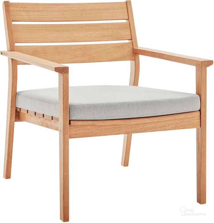 The appearance of Breton Outdoor Patio Ash Wood Armchair In Taupe/Natural designed by Modway in the modern / contemporary interior design. This taupe/natural piece of furniture  was selected by 1StopBedrooms from Breton Collection to add a touch of cosiness and style into your home. Sku: EEI-3713-NAT-TAU. Material: Wood. Product Type: Outdoor Chair. Image1
