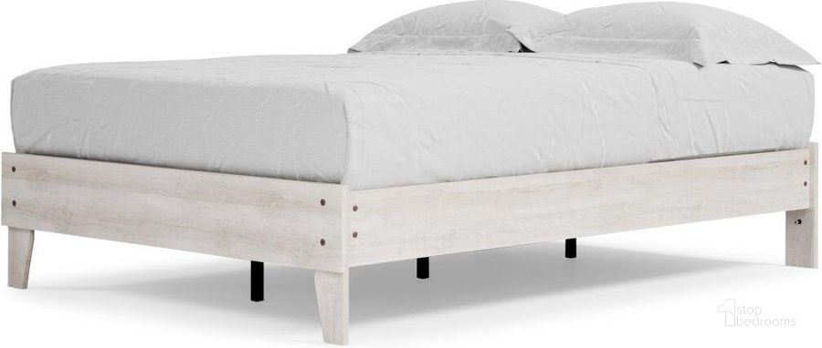 The appearance of Brettlyn White Wash Full Platform Bed 0qd24342445 designed by Off 5th Home in the transitional interior design. This white wash piece of furniture  was selected by 1StopBedrooms from Brettlyn Collection to add a touch of cosiness and style into your home. Sku: EB4121-112. Bed Type: Platform Bed. Material: Wood. Product Type: Platform Bed. Bed Size: Full. Image1
