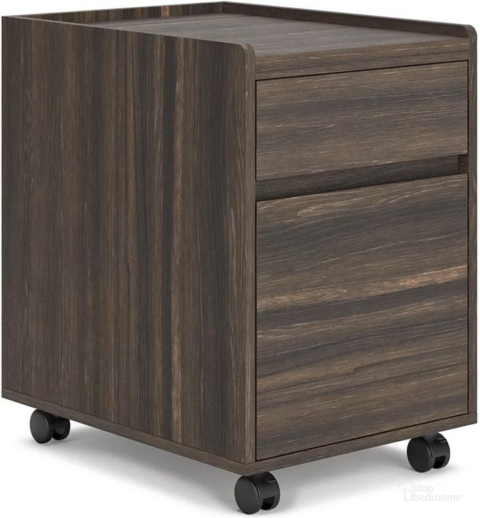The appearance of Breyson Dark Brown Filing Cabinet and Storage designed by Artisan Elegance in the modern / contemporary interior design. This dark brown piece of furniture  was selected by 1StopBedrooms from Breyson Collection to add a touch of cosiness and style into your home. Sku: H304-12. Material: Wood. Product Type: File Cabinet. Image1