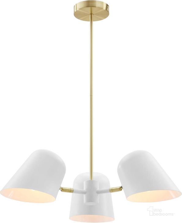 The appearance of Briana 3-Light Pendant Light EEI-5301-WHI designed by Modway in the modern / contemporary interior design. This white piece of furniture  was selected by 1StopBedrooms from Briana Collection to add a touch of cosiness and style into your home. Sku: EEI-5301-WHI. Material: Metal. Product Type: Pendant Lighting. Image1