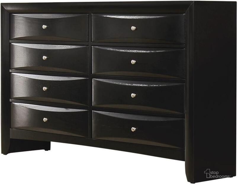The appearance of Briana Black Dresser designed by Coaster in the transitional interior design. This black piece of furniture  was selected by 1StopBedrooms from Briana Collection to add a touch of cosiness and style into your home. Sku: 200703. Material: Wood. Product Type: Dresser. Image1