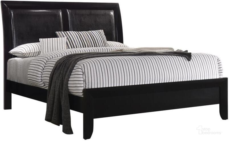 The appearance of Briana King Bed designed by Coaster in the modern / contemporary interior design. This black piece of furniture  was selected by 1StopBedrooms from Briana Collection to add a touch of cosiness and style into your home. Sku: 200701KEB1;200701KEB2;200701KEB3. Bed Type: Panel Bed. Product Type: Panel Bed. Bed Size: King. Material: Vinyl. Image1