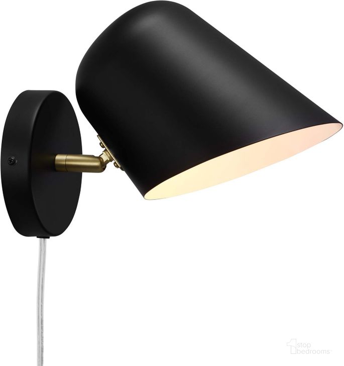 The appearance of Briana Swivel Wall Sconce EEI-5300-BLK designed by Modway in the modern / contemporary interior design. This black piece of furniture  was selected by 1StopBedrooms from Briana Collection to add a touch of cosiness and style into your home. Sku: EEI-5300-BLK. Material: Metal. Product Type: Wall Sconce. Image1