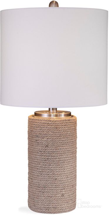 The appearance of Bricolage Natural Rope Lakeland Table Lamp designed by Bassett Mirror Company in the modern / contemporary interior design. This brown piece of furniture  was selected by 1StopBedrooms from Bricolage Collection to add a touch of cosiness and style into your home. Sku: L3544T. Material: Metal. Product Type: Table Lamp. Image1