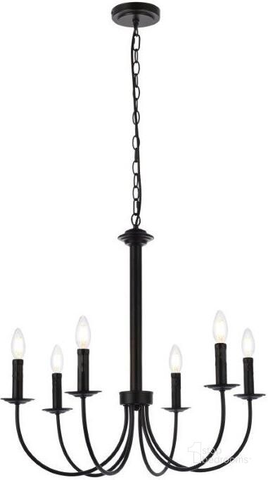 The appearance of Brielle 6 Lights Pendant In Black LD7040D26BK designed by Elegant Lighting in the transitional interior design. This black piece of furniture  was selected by 1StopBedrooms from Brielle Collection to add a touch of cosiness and style into your home. Sku: LD7040D26BK. Material: Metal. Product Type: Pendant Lighting. Image1