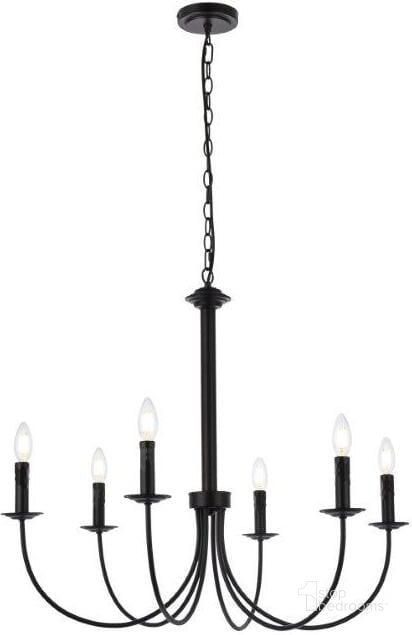 The appearance of Brielle 6 Lights Pendant In Black LD7041D32BK designed by Elegant Lighting in the transitional interior design. This black piece of furniture  was selected by 1StopBedrooms from Brielle Collection to add a touch of cosiness and style into your home. Sku: LD7041D32BK. Material: Metal. Product Type: Pendant Lighting. Image1