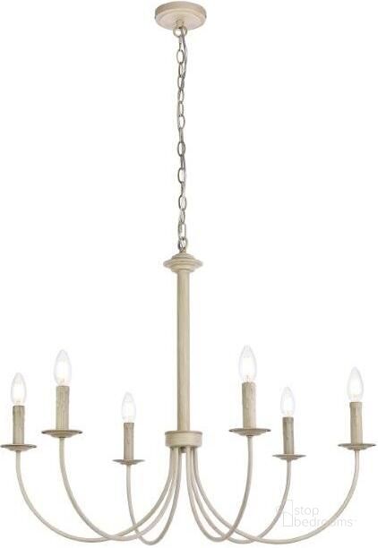 The appearance of Brielle 6 Lights Pendant In Weathered Dove LD7041D32WD designed by Elegant Lighting in the transitional interior design. This dove piece of furniture  was selected by 1StopBedrooms from Brielle Collection to add a touch of cosiness and style into your home. Sku: LD7041D32WD. Material: Metal. Product Type: Pendant Lighting. Image1