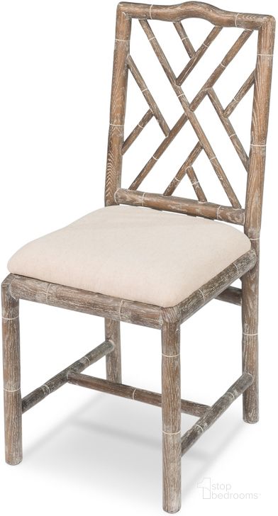 The appearance of Brighton Beige Bamboo Side Chair Set Of 2 designed by Sarreid in the traditional interior design. This beige piece of furniture  was selected by 1StopBedrooms from Brighton Collection to add a touch of cosiness and style into your home. Sku: 26433. Product Type: Dining Chair. Image1