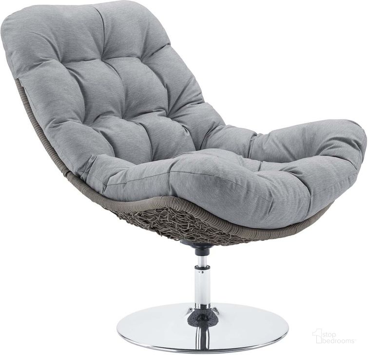 The appearance of Brighton Light Gray Gray Wicker Rattan Outdoor Patio Swivel Lounge Chair designed by Modway in the modern / contemporary interior design. This light gray gray piece of furniture  was selected by 1StopBedrooms from Brighton Collection to add a touch of cosiness and style into your home. Sku: EEI-3616-LGR-GRY. Material: Polyester. Product Type: Outdoor Chair. Image1