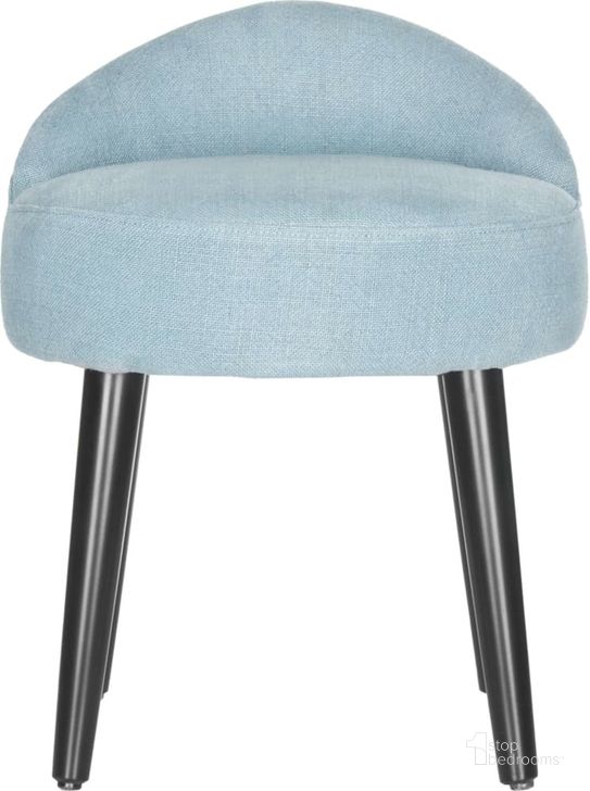 The appearance of Brinda Light Blue Vanity Chair designed by Safavieh in the modern / contemporary interior design. This light blue piece of furniture  was selected by 1StopBedrooms from Brinda Collection to add a touch of cosiness and style into your home. Sku: MCR4693A. Material: Wood. Product Type: Accent Chair. Image1