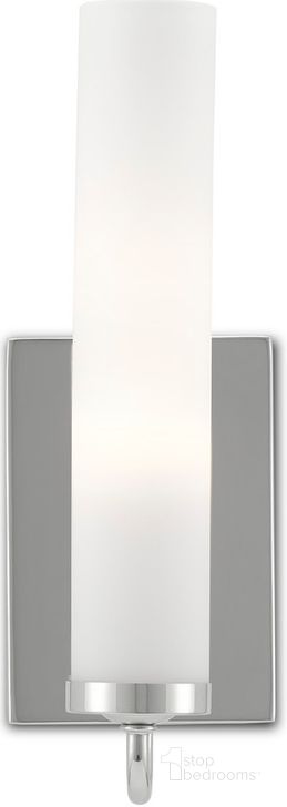 The appearance of Brindisi Nickel Wall Sconce In Polished Nickel designed by Currey & Company in the modern / contemporary interior design. This polished nickel piece of furniture  was selected by 1StopBedrooms from Brindisi Collection to add a touch of cosiness and style into your home. Sku: 5800-0011. Product Type: Wall Sconce. Material: Metal/Glass. Image1