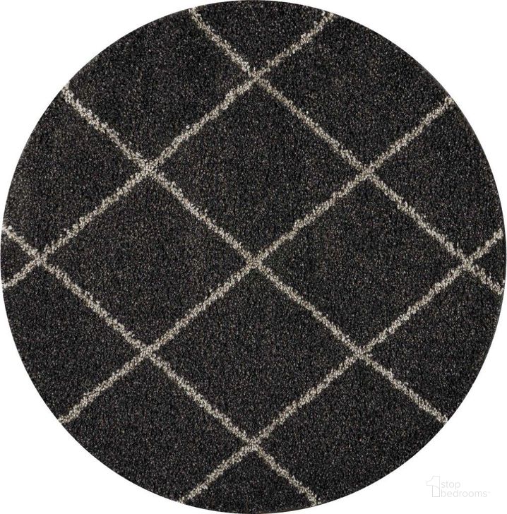 The appearance of Brisbane Charcoal 5 Round Area Rug designed by Nourison in the modern / contemporary interior design. This charcoal piece of furniture  was selected by 1StopBedrooms from Brisbane Collection to add a touch of cosiness and style into your home. Sku: 99446002570. Material: Polypropylene. Product Type: Area Rugs. Image1