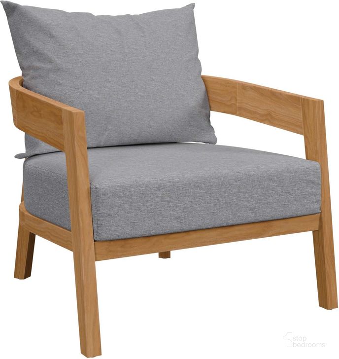 The appearance of Brisbane Teak Wood Outdoor Patio Armchair In Natural Gray designed by Modway in the modern / contemporary interior design. This natural gray piece of furniture  was selected by 1StopBedrooms from Brisbane Collection to add a touch of cosiness and style into your home. Sku: EEI-5602-NAT-GRY. Product Type: Outdoor Chair. Material: Stainless Steel. Image1