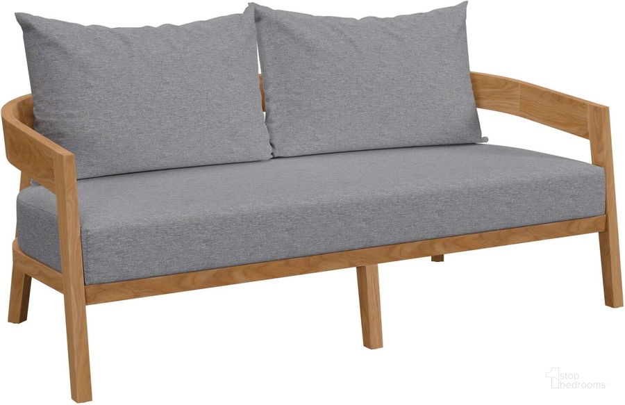 The appearance of Brisbane Teak Wood Outdoor Patio Loveseat In Natural Gray designed by Modway in the modern / contemporary interior design. This natural gray piece of furniture  was selected by 1StopBedrooms from Brisbane Collection to add a touch of cosiness and style into your home. Sku: EEI-5601-NAT-GRY. Product Type: Loveseat. Material: Stainless Steel. Image1