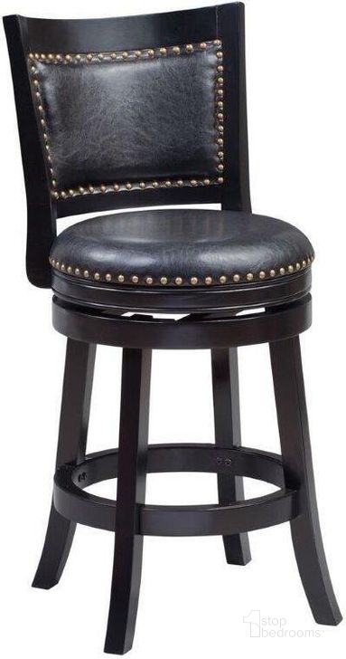 The appearance of Bristol 24 Inch Swivel Counter Stool In Black designed by Boraam Industries in the traditional interior design. This black piece of furniture  was selected by 1StopBedrooms from Bristol Collection to add a touch of cosiness and style into your home. Sku: 42524. Material: Wood. Product Type: Barstool. Image1