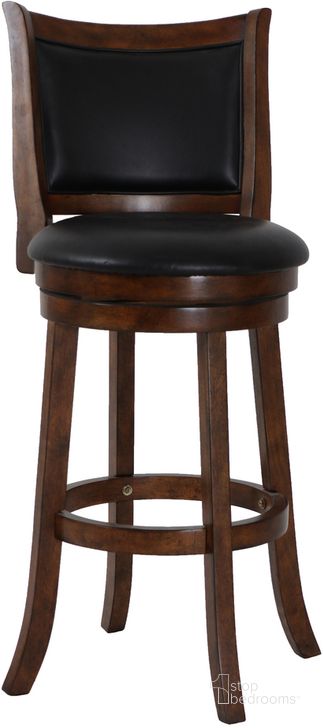 The appearance of Bristol Black 29 Inch Bar Stool Set Of 2 designed by New Classic in the transitional interior design. This brown piece of furniture  was selected by 1StopBedrooms from Bristol Collection to add a touch of cosiness and style into your home. Sku: S1131-BS-PB. Product Type: Barstool. Image1