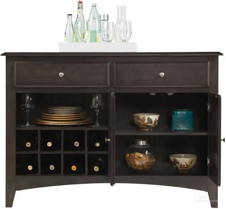 The appearance of Bristol Point Warm Grey Brown Server designed by A-America in the transitional interior design. This brown piece of furniture  was selected by 1StopBedrooms from Bristol Point Collection to add a touch of cosiness and style into your home. Sku: BTLWG9010. Product Type: Buffets, Sideboards and Server. Material: Rubberwood. Image1