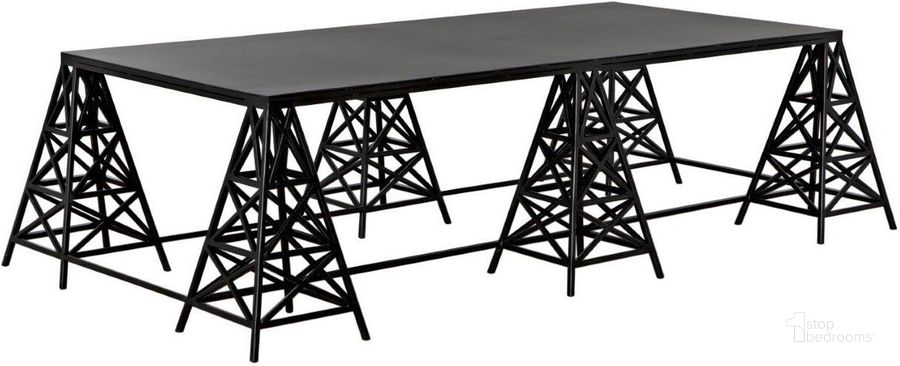 The appearance of Brixton Coffee Table designed by Noir in the transitional interior design. This matte black piece of furniture  was selected by 1StopBedrooms from Brixton Collection to add a touch of cosiness and style into your home. Sku: GTAB1128MTB. Material: Steel. Product Type: Coffee Table. Image1