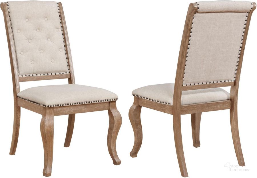 The appearance of Brockway Weathered Dining Chair Set Of 2 designed by Coaster in the traditional interior design. This brown piece of furniture  was selected by 1StopBedrooms from Brockway Collection to add a touch of cosiness and style into your home. Sku: 110292. Material: Wood. Product Type: Dining Chair. Image1