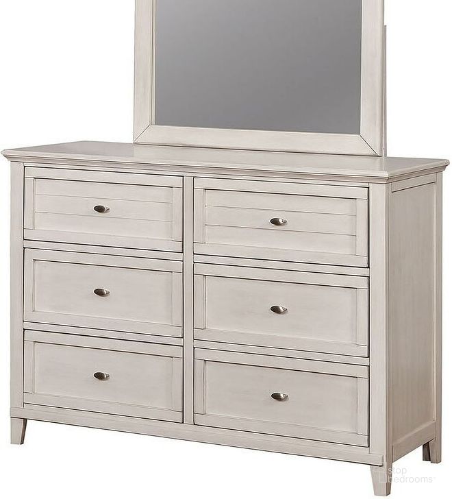 The appearance of Brogan White Dresser designed by Furniture of America in the transitional interior design. This white piece of furniture  was selected by 1StopBedrooms from Brogan Collection to add a touch of cosiness and style into your home. Sku: CM7517WH-D. Material: Wood. Product Type: Dresser. Image1