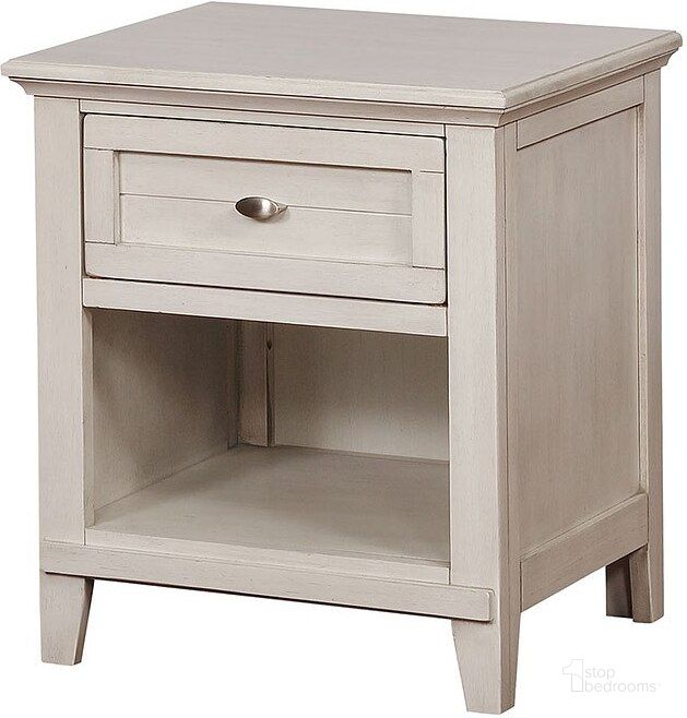 The appearance of Brogan White Nightstand designed by Furniture of America in the transitional interior design. This white piece of furniture  was selected by 1StopBedrooms from Brogan Collection to add a touch of cosiness and style into your home. Sku: CM7517WH-N. Material: Wood. Product Type: Nightstand. Image1