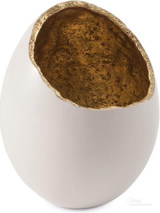 The appearance of Broken Egg Vase designed by Phillips Collection in the modern / contemporary interior design. This gold piece of furniture  was selected by 1StopBedrooms from Dann Foley Collection to add a touch of cosiness and style into your home. Sku: PH67508. Product Type: Vase. Material: Resin.
