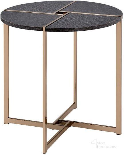 The appearance of Bromia End Table designed by ACME in the modern / contemporary interior design. This champagne piece of furniture  was selected by 1StopBedrooms from Bromia Collection to add a touch of cosiness and style into your home. Sku: 83007. Material: Metal. Product Type: End Table. Image1