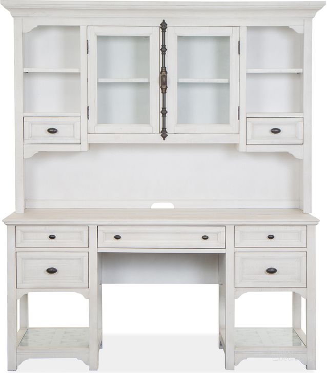 The appearance of Bronwyn Desk designed by Magnussen in the transitional interior design. This white piece of furniture  was selected by 1StopBedrooms from Bronwyn Collection to add a touch of cosiness and style into your home. Sku: H4436-05B;H4436-05T. Product Type: Desk. Material: Pine. Image1
