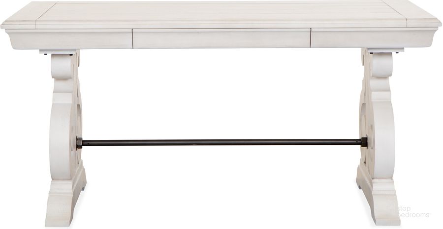 The appearance of Bronwyn Writing Desk designed by Magnussen in the transitional interior design. This white piece of furniture  was selected by 1StopBedrooms from Bronwyn Collection to add a touch of cosiness and style into your home. Sku: H4436-01B;H4436-01T. Product Type: Writing Desk. Material: Pine. Image1