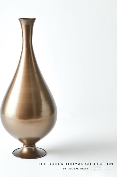 The appearance of Bronzino Baluster Bronze Vase designed by Global Views in the modern / contemporary interior design. This bronze piece of furniture  was selected by 1StopBedrooms from Bronzino Collection to add a touch of cosiness and style into your home. Sku: RT9.90033. Product Type: Vase. Material: Brass. Image1
