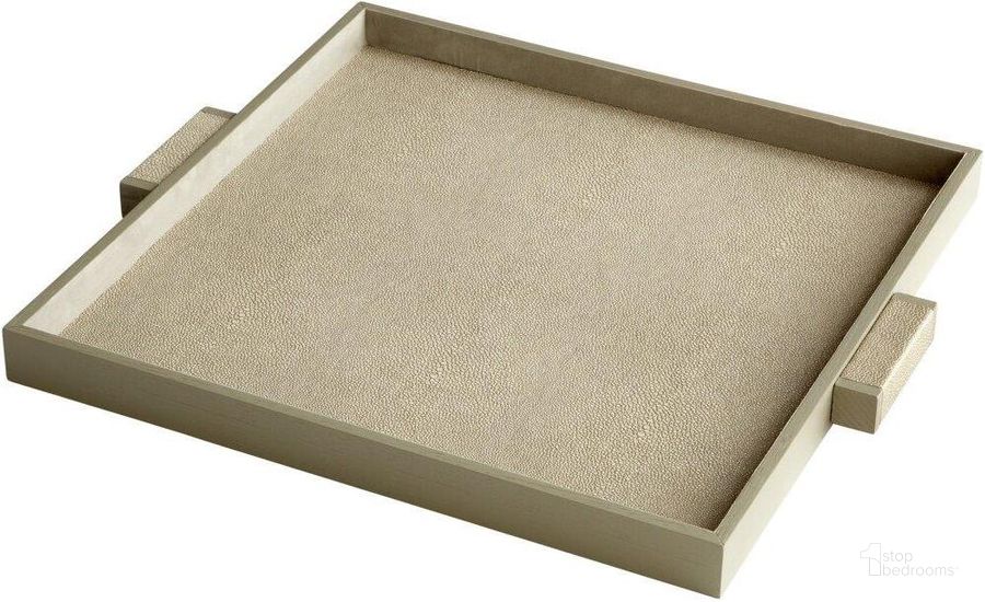 The appearance of Brooklyn Large Tray designed by Cyan Design in the modern / contemporary interior design. This beige piece of furniture  was selected by 1StopBedrooms from Brooklyn Collection to add a touch of cosiness and style into your home. Sku: 06010. Material: Wood. Product Type: Tray.