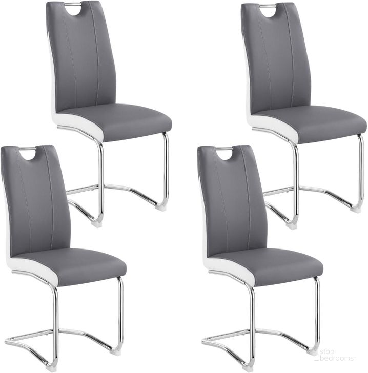 The appearance of Brooklyn Upholstered Side Chairs with S-Frame Set of 4 In Grey and White designed by Coaster in the modern / contemporary interior design. This gray and white piece of furniture  was selected by 1StopBedrooms from Brooklyn Collection to add a touch of cosiness and style into your home. Sku: 193812B1;193812B2. Material: Upholstered. Product Type: Side Chair. Image1