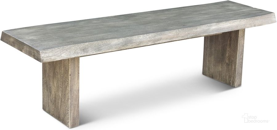 The appearance of Brooks 102 Inch Bench In Sandblasted Grey Frame designed by Urbia in the modern / contemporary interior design. This grey piece of furniture  was selected by 1StopBedrooms from Brooks Collection to add a touch of cosiness and style into your home. Sku: IL-BRO-BENCH-102GY. Material: Wood. Product Type: Bench. Image1