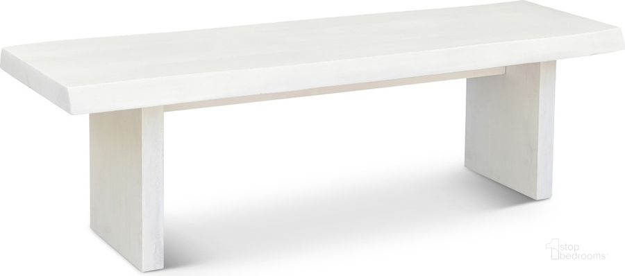 The appearance of Brooks 102 Inch Bench In White Wash Frame designed by Urbia in the modern / contemporary interior design. This white wash piece of furniture  was selected by 1StopBedrooms from Brooks Collection to add a touch of cosiness and style into your home. Sku: IL-BRO-BENCH-102WW. Material: Wood. Product Type: Bench. Image1
