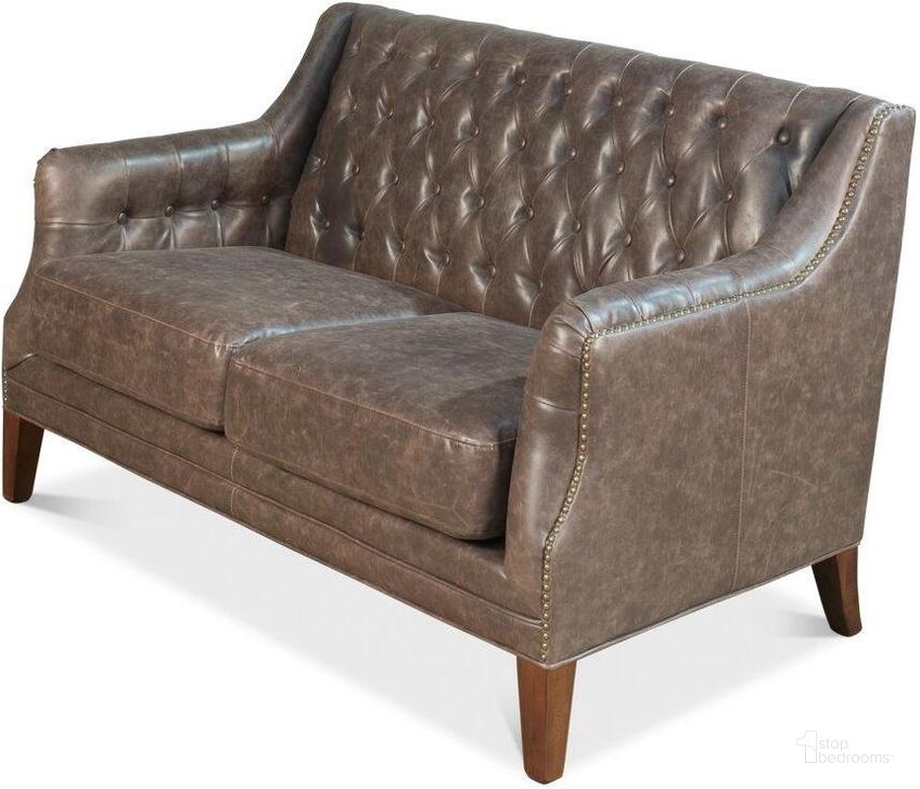 The appearance of Brooks Brown Tufted 2 Seat Sofa designed by Sarreid in the coastal interior design. This brown piece of furniture  was selected by 1StopBedrooms from Brooks Collection to add a touch of cosiness and style into your home. Sku: 28927. Product Type: Sofa. Image1