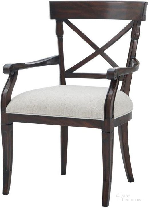 The appearance of Brooksby ArmChair Set Of 2 4100-830.1AWK designed by Theodore Alexander in the transitional interior design. This  piece of furniture  was selected by 1StopBedrooms from Brooksby Collection to add a touch of cosiness and style into your home. Sku: 4100-830.1AWK. Material: Upholstered. Product Type: Arm Chair.