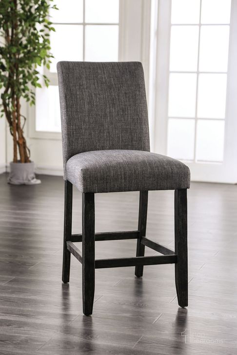 The appearance of Brule Counter Height Side Chair Set of 2 In Gray designed by Furniture of America in the transitional interior design. This gray piece of furniture  was selected by 1StopBedrooms from Brule Collection to add a touch of cosiness and style into your home. Sku: CM3736GY-PC-2PK. Material: Wood. Product Type: Side Chair. Image1