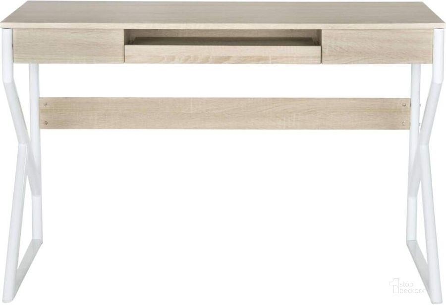 The appearance of Bryant Natural and White Computer Desk designed by Safavieh in the modern / contemporary interior design. This natural and white piece of furniture  was selected by 1StopBedrooms from Safavieh FOX Collection to add a touch of cosiness and style into your home. Sku: FOX2202A. Material: Wood. Product Type: Desk. Image1