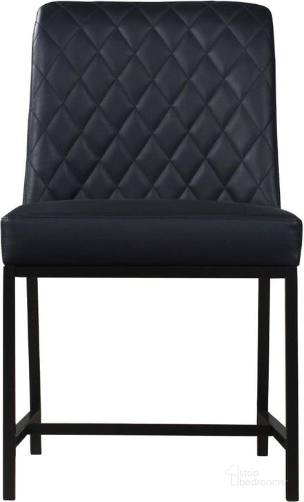 The appearance of Bryce Black Faux Leather Dining Chair Set of 2 designed by Meridian in the modern / contemporary interior design. This black faux leather piece of furniture  was selected by 1StopBedrooms from Bryce Collection to add a touch of cosiness and style into your home. Sku: 918Black-C. Material: Faux Leather. Product Type: Dining Chair. Image1