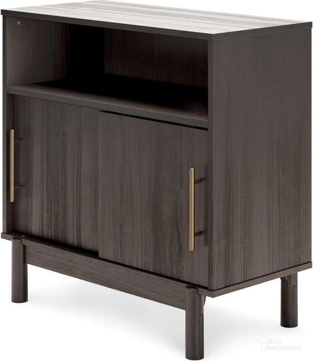 The appearance of Brymont Dark Gray Accent Cabinet designed by Signature Design by Ashley in the modern / contemporary interior design. This dark gray piece of furniture  was selected by 1StopBedrooms from Brymont Collection to add a touch of cosiness and style into your home. Sku: EA1011-140. Material: Wood. Product Type: Accent Cabinet. Image1