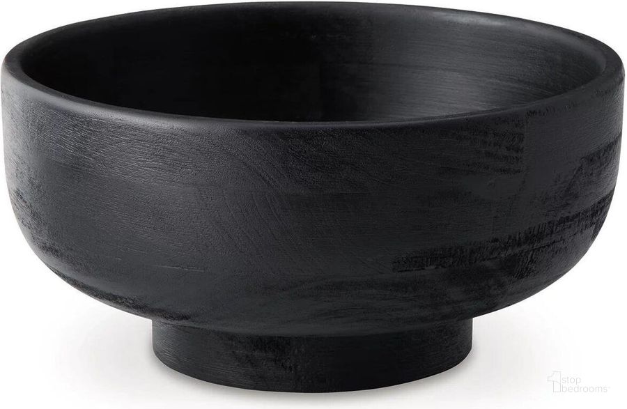 The appearance of Brynnington Bowl In Black designed by Signature Design by Ashley in the modern / contemporary interior design. This black piece of furniture  was selected by 1StopBedrooms from Brynnington Collection to add a touch of cosiness and style into your home. Sku: A2000611. Material: Wood. Product Type: Bowl. Image1