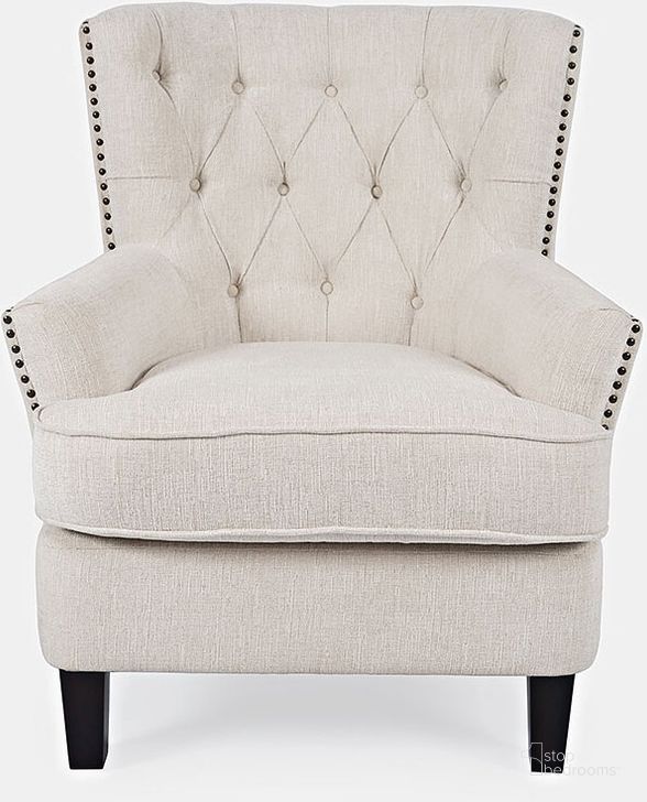 The appearance of Bryson Wood Accent Chair designed by Jofran in the transitional interior design. This cream piece of furniture  was selected by 1StopBedrooms from Bryson Collection to add a touch of cosiness and style into your home. Sku: BRYSON-CH-OAT. Material: Wood. Product Type: Accent Chair. Image1