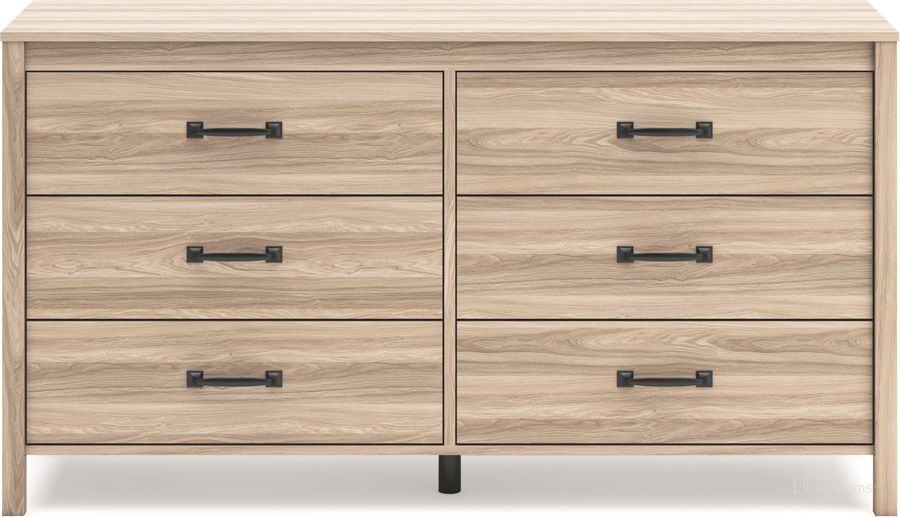 The appearance of Buckland Tan Dresser designed by Off 5th Home in the transitional interior design. This tan piece of furniture  was selected by 1StopBedrooms from Buckland Collection to add a touch of cosiness and style into your home. Sku: EB3929-231. Product Type: Dresser. Image1