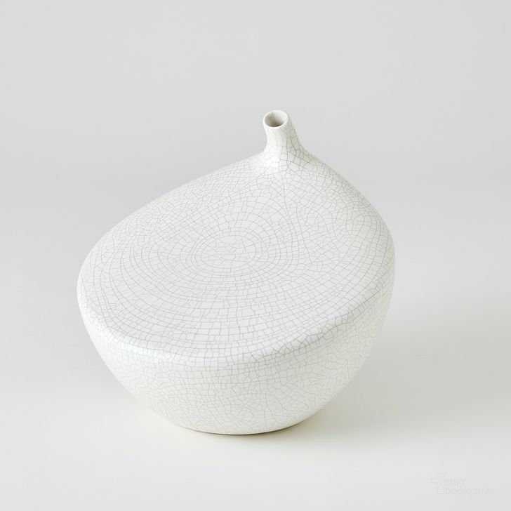 The appearance of Buddah Small Vase In White designed by Global Views in the modern / contemporary interior design. This white piece of furniture  was selected by 1StopBedrooms from Buddah Collection to add a touch of cosiness and style into your home. Sku: 7.10572. Material: Ceramic. Product Type: Vase. Image1