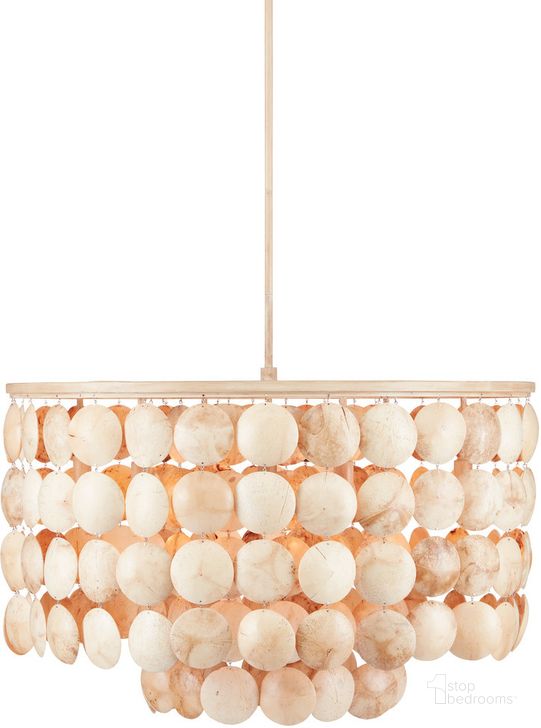 The appearance of Buko Coco Cream Chandelier designed by Currey & Company in the modern / contemporary interior design. This cream piece of furniture  was selected by 1StopBedrooms from Buko Collection to add a touch of cosiness and style into your home. Sku: 9000-0849. Product Type: Chandelier. Material: Iron. Image1