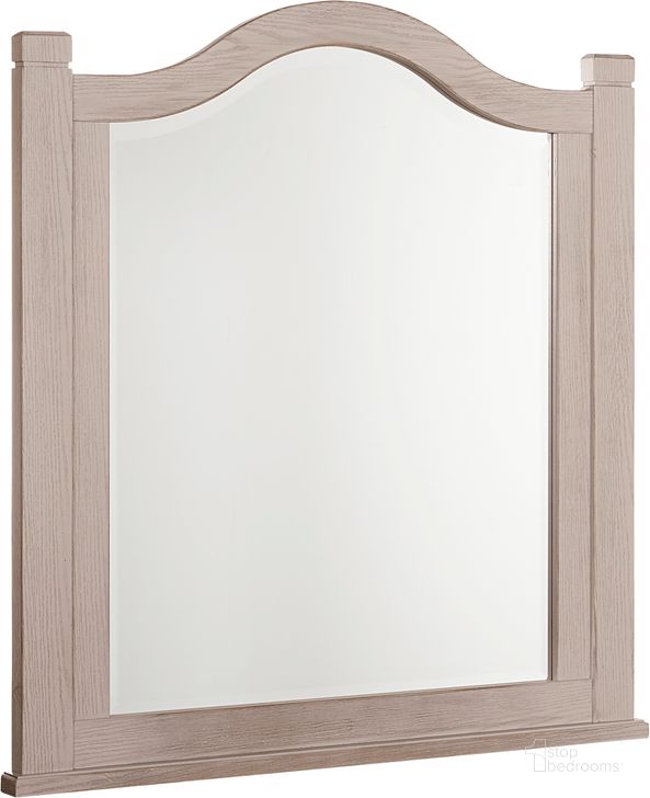 The appearance of Bungalow Dover Grey/Folkstone Arch Mirror designed by Vaughan Bassett in the transitional interior design. This dove gray piece of furniture  was selected by 1StopBedrooms from Bungalow Collection to add a touch of cosiness and style into your home. Sku: 741-446. Product Type: Dresser Mirror.